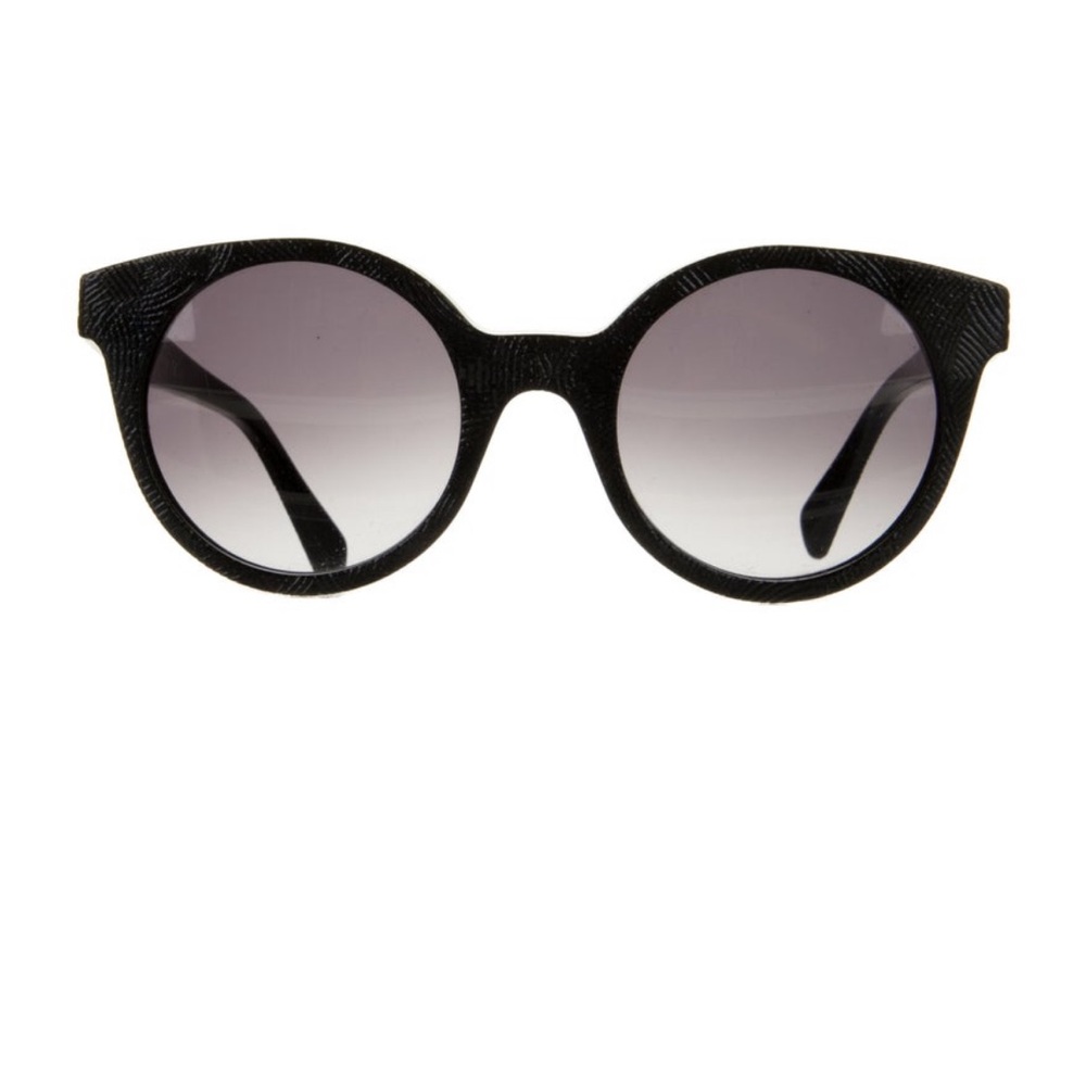 Alexander McQueen Black Round Sunglasses